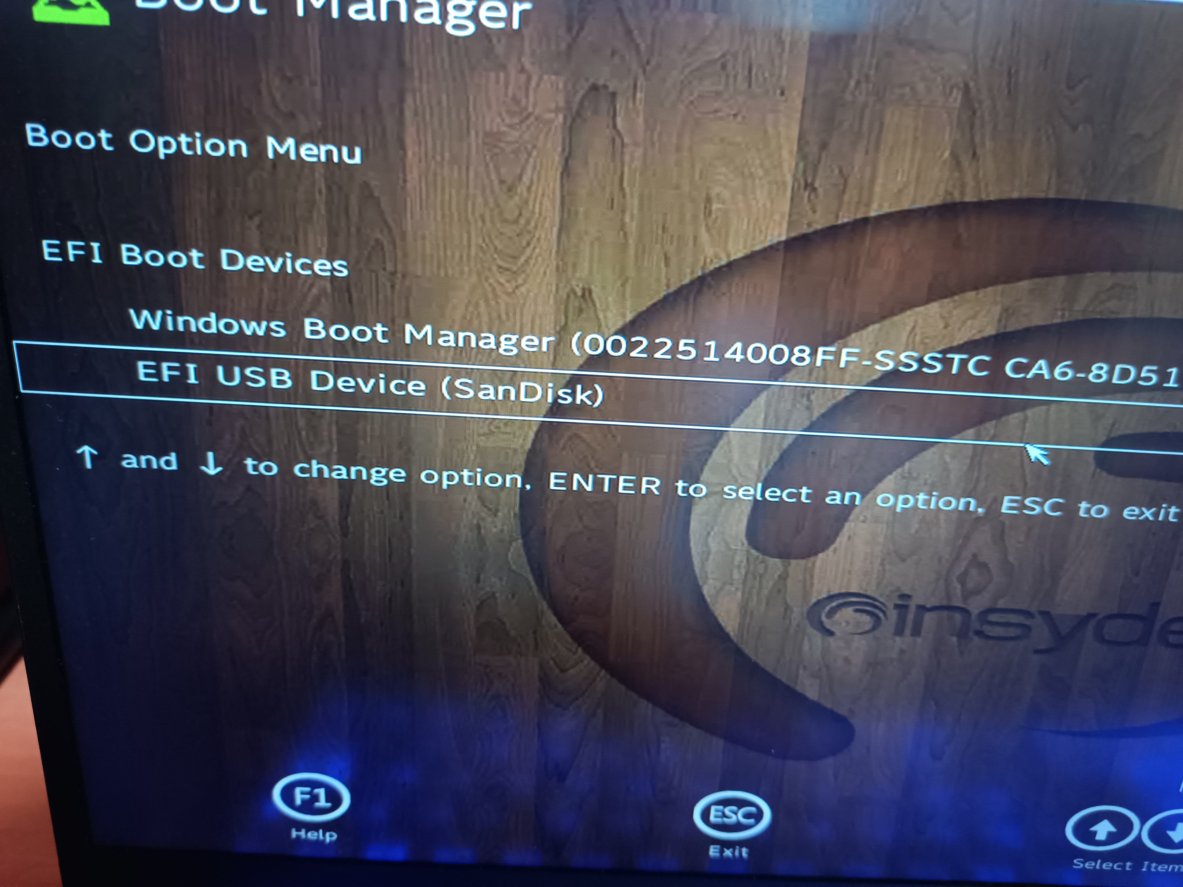 Boot menu!